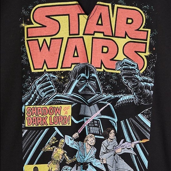 Torrid CLASSIC FIT RAGLAN TEE - STAR WARS BLACK sz 4 - Picture 2 of 4